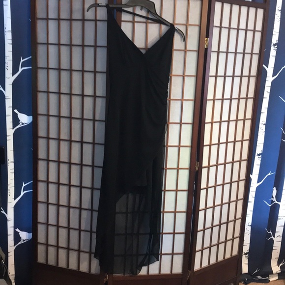 Dresses & Skirts - Black hi-lo, halter cocktail dress